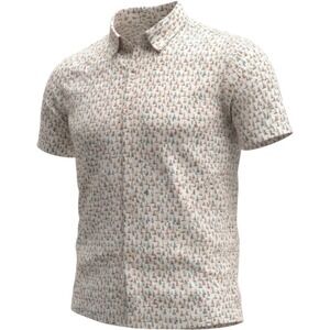 Bermuda Sands Mens Sailboat Print Performance Polo Shirt White Medium 4894‎